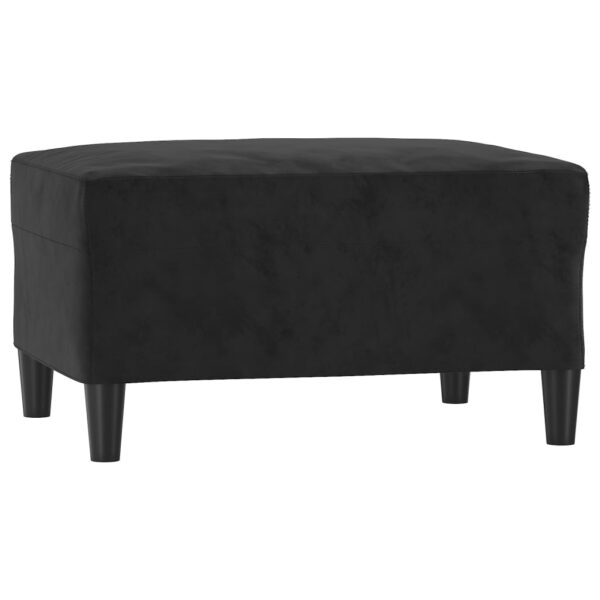 4 pcs conjunto de sofás com almofadões veludo preto - Image 5