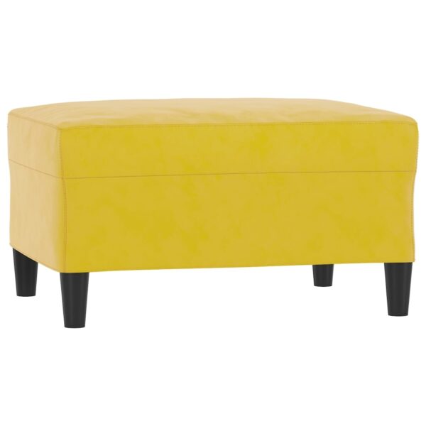 4 pcs conjunto de sofás com almofadões veludo amarelo - Image 5
