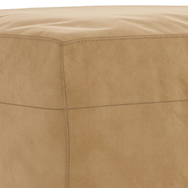 4 pcs conjunto de sofás com almofadões veludo castanho - Image 7