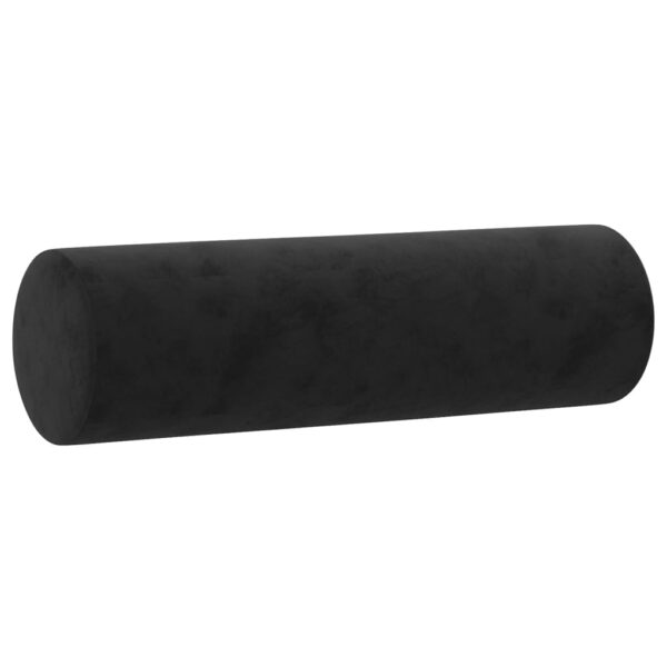 2 pcs conjunto de sofás com almofadas veludo preto - Image 4