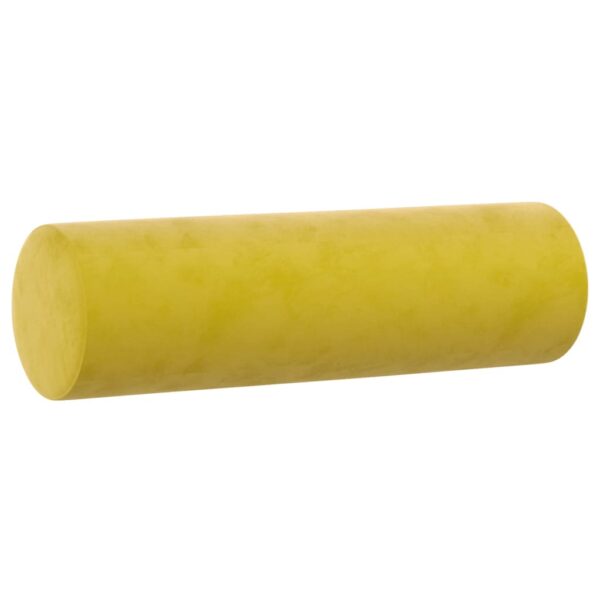 2 pcs conjunto de sofás com almofadas veludo amarelo - Image 4