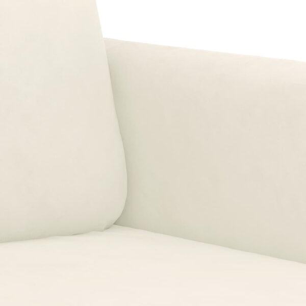 2 pcs conjunto de sofás com almofadas veludo cor creme - Image 5