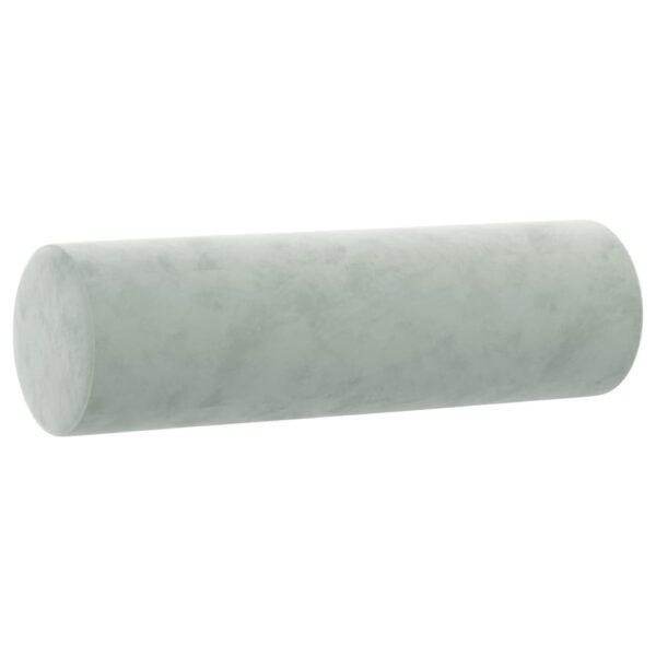 3 pcs conjunto de sofás com almofadas veludo cinzento-claro - Image 5