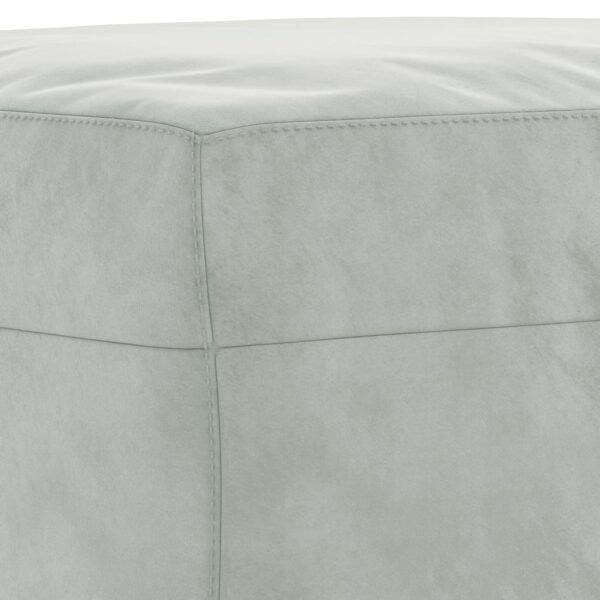 3 pcs conjunto de sofás com almofadas veludo cinzento-claro - Image 7