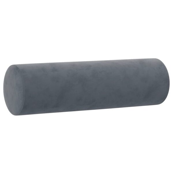 3 pcs conjunto de sofás com almofadas veludo cinzento-escuro - Image 5