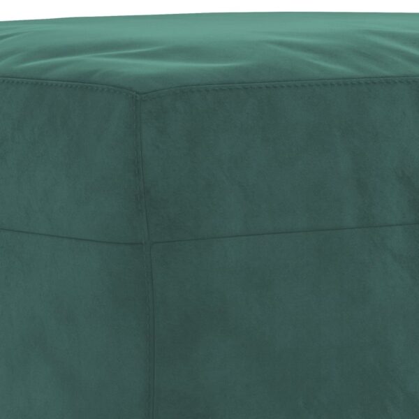 3 pcs conjunto de sofás com almofadas veludo verde-escuro - Image 7