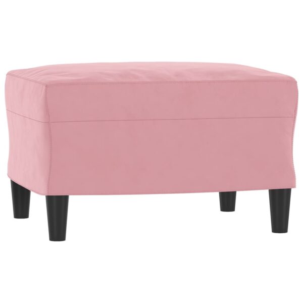3 pcs conjunto de sofás com almofadas veludo rosa - Image 5