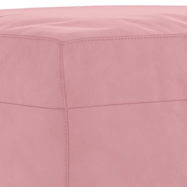 3 pcs conjunto de sofás com almofadas veludo rosa - Image 8