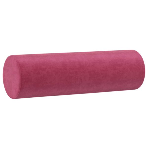 3 pcs conjunto de sofás com almofadas veludo vermelho-tinto - Image 5