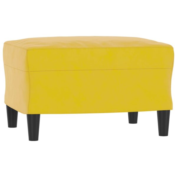 3 pcs conjunto de sofás com almofadas veludo amarelo - Image 4