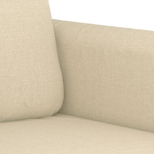 3 pcs conjunto de sofás com almofadões tecido cor creme - Image 5