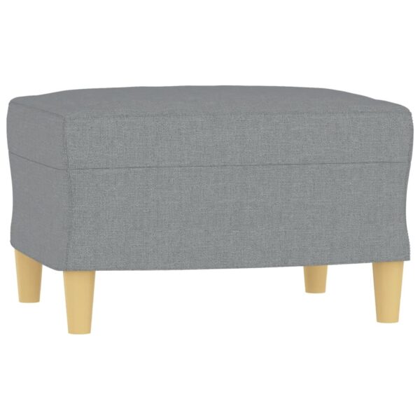 4 pcs conjunto de sofás com almofadões tecido cinzento-claro - Image 6