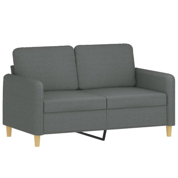 4 pcs conjunto de sofás com almofadões tecido cinzento-escuro - Image 3