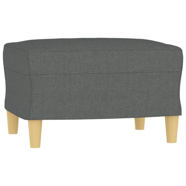 4 pcs conjunto de sofás com almofadões tecido cinzento-escuro - Image 5