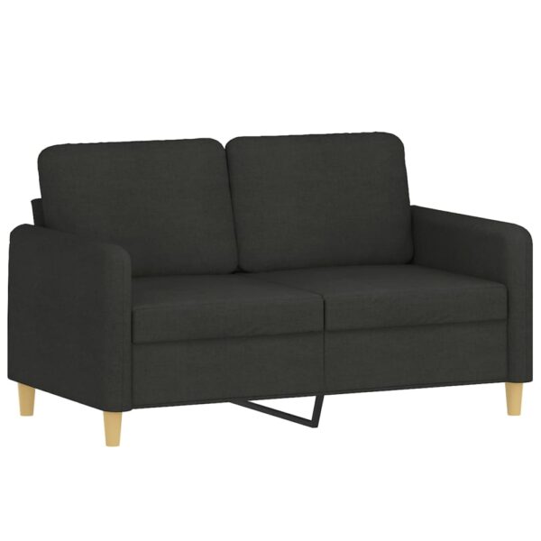 4 pcs conjunto de sofás com almofadões tecido preto - Image 3