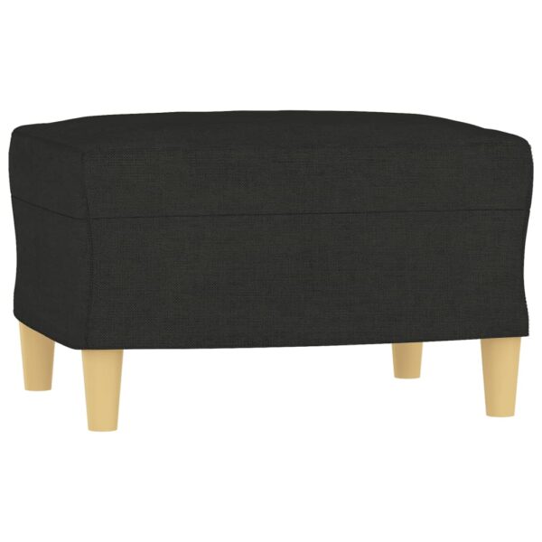 4 pcs conjunto de sofás com almofadões tecido preto - Image 5