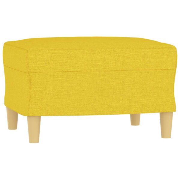 4 pcs conjunto de sofás com almofadões tecido amarelo-claro - Image 5