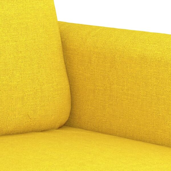 4 pcs conjunto de sofás com almofadões tecido amarelo-claro - Image 6