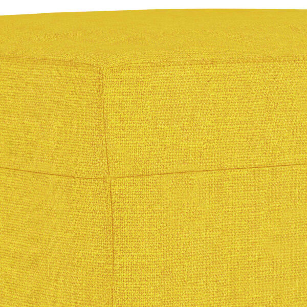 4 pcs conjunto de sofás com almofadões tecido amarelo-claro - Image 7