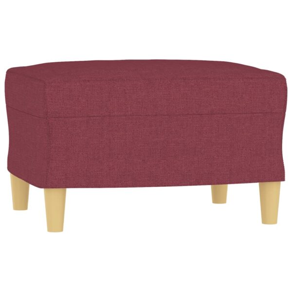 4 pcs conjunto de sofás com almofadões tecido vermelho tinto - Image 5