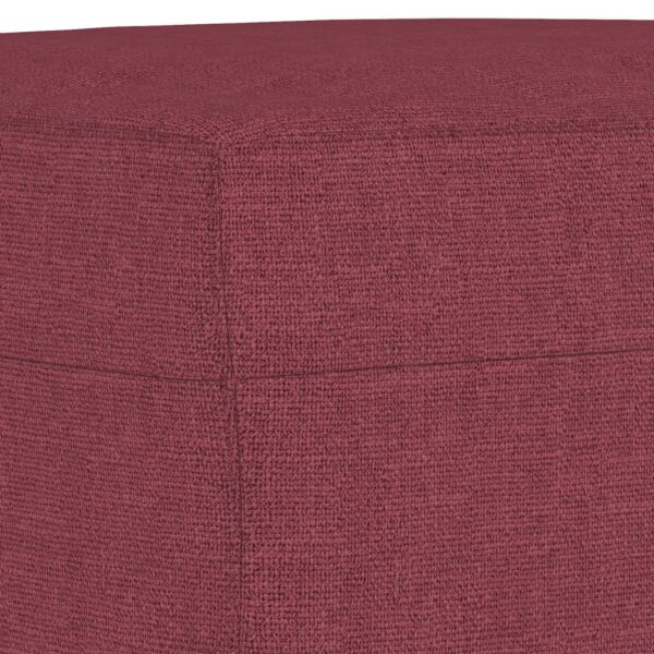 4 pcs conjunto de sofás com almofadões tecido vermelho tinto - Image 7