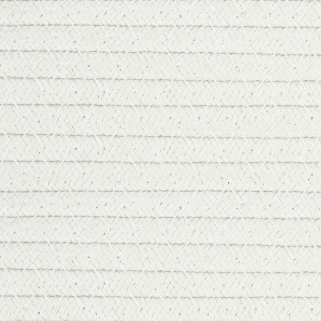Cestos de arrumação 2 pcs Ø28x28 cm algodão cinzento e branco - Image 8