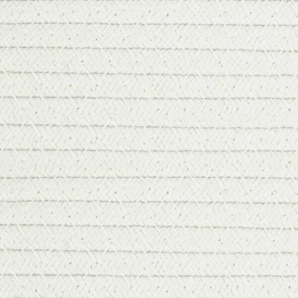 Cesto de arrumação Ø40x25 cm algodão bege e branco - Image 7