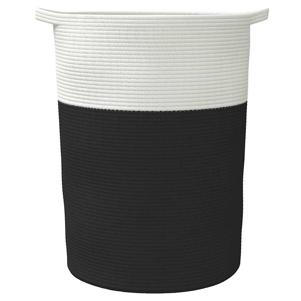 Cesto de arrumação Ø49x65 cm algodão preto e branco - Image 3