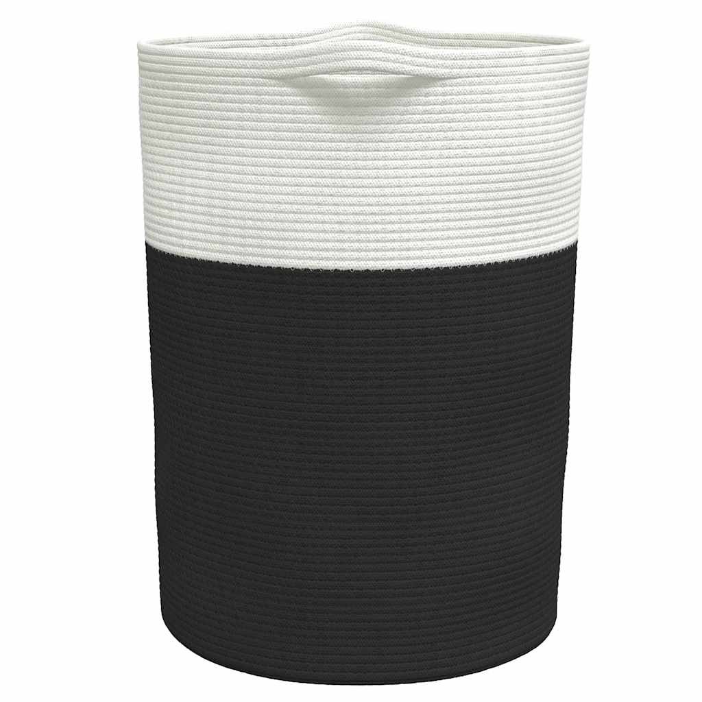 Cesto de arrumação Ø49x65 cm algodão preto e branco - Image 4