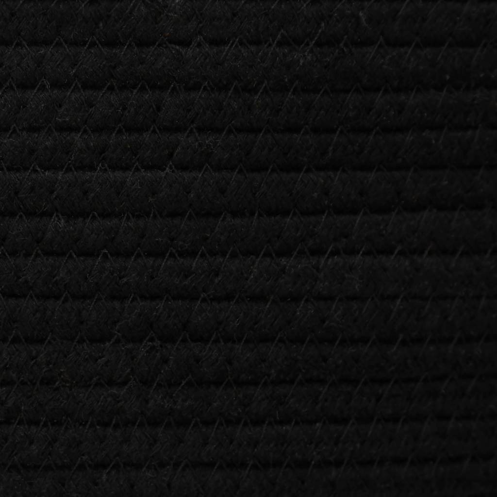 Cesto de arrumação Ø49x65 cm algodão preto e branco - Image 6