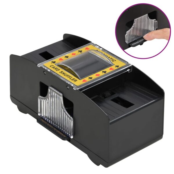 Baralhador de cartas automático para 2 baralhos preto