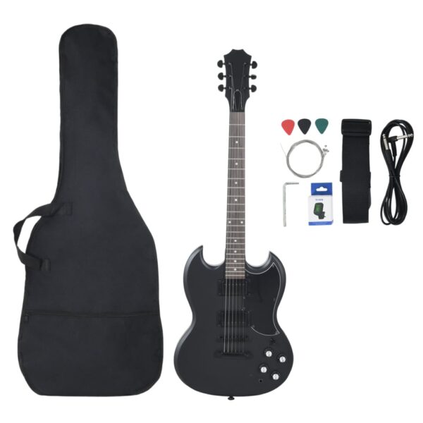 Guitarra elétrica para iniciantes com saco 4/4 39" preto - Image 2