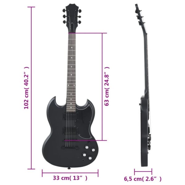Guitarra elétrica para iniciantes com saco 4/4 39" preto - Image 12