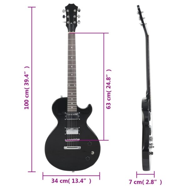 Guitarra elétrica para iniciantes com saco 4/4 39" preto - Image 12
