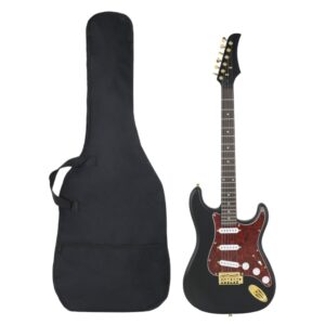 Guitarra elétrica p/ iniciantes c/saco 4/4 39" castanho/dourado