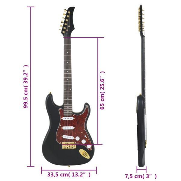 Guitarra elétrica p/ iniciantes c/saco 4/4 39" castanho/dourado - Image 12