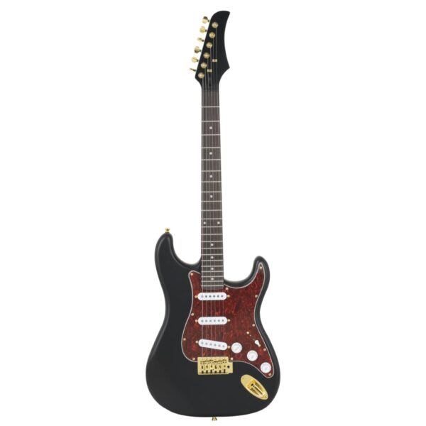 Guitarra elétrica p/ iniciantes c/saco 4/4 39" castanho/dourado - Image 3