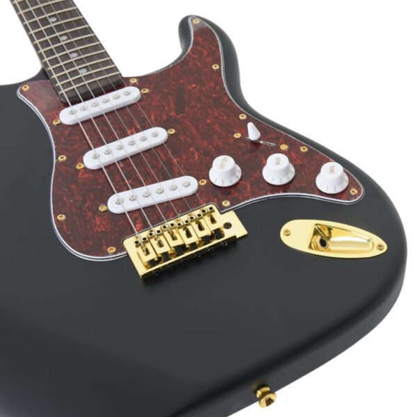 Guitarra elétrica p/ iniciantes c/saco 4/4 39" castanho/dourado - Image 7