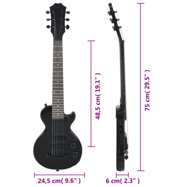 Guitarra elétrica para crianças com saco 3/4 30" preto - Image 12