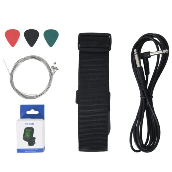 Guitarra elétrica para crianças com saco 3/4 30" preto - Image 9
