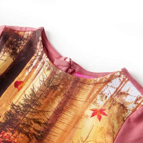 Vestido de manga comprida para criança rosa-velho 116 - Image 3