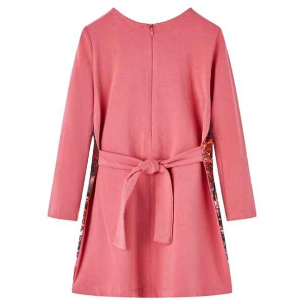 Vestido de manga comprida para criança rosa-velho 140 - Image 2