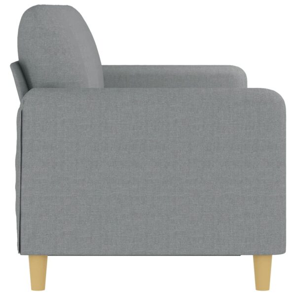 Sofá de 3 lugares 180 cm tecido cinza-claro - Image 3