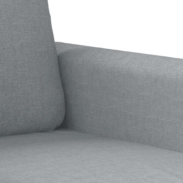 Sofá de 3 lugares 180 cm tecido cinza-claro - Image 5