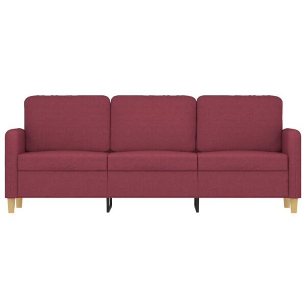 Sofá de 3 lugares tecido 180 cm vermelho tinto - Image 2