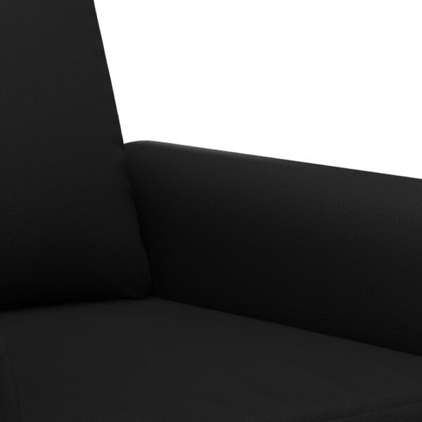 Poltrona couro artificial 60 cm preto - Image 5