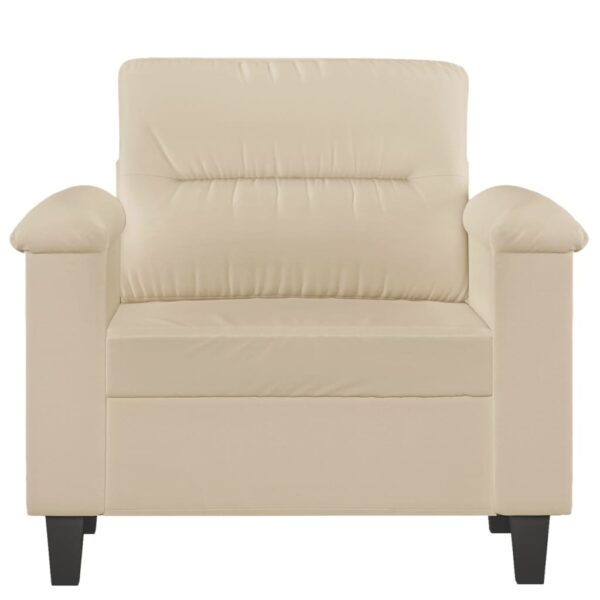Poltrona 60 cm tecido de microfibra cor creme - Image 2