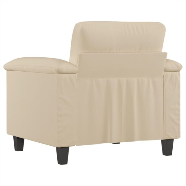 Poltrona 60 cm tecido de microfibra cor creme - Image 4