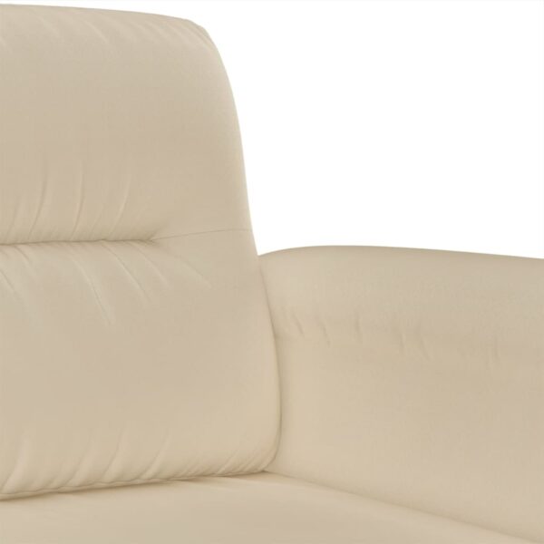 Poltrona 60 cm tecido de microfibra cor creme - Image 5