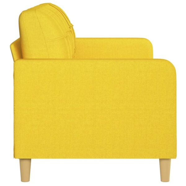 Sofá de 3 lugares 180 cm tecido amarelo-claro - Image 3